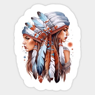 Native American Women Sticker